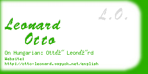 leonard otto business card